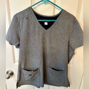 Koi Stretch Scrub Top - Heather Gray